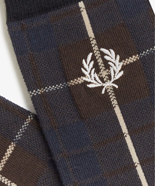 FRED PERRY(フレッドペリー)の「Tartan Socks/タータンチェックソックス(ソックス/靴下・メンズ・ブラウン/グリーン・4-6/6-8)」の4枚目の写真