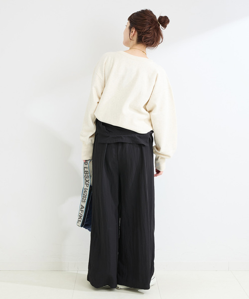 B.C STOCK(ベーセーストック)の「【WEB限定】手洗い可 / ジャンプスーツLS(つなぎ/オールインワン・レディース・ブラック/ベージュ・FREE)」の11枚目の写真