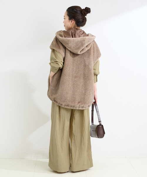 B.C STOCK(ベーセーストック)の「【WEB限定】手洗い可 / ジャンプスーツLS(つなぎ/オールインワン・レディース・ブラック/ベージュ・FREE)」の20枚目の写真