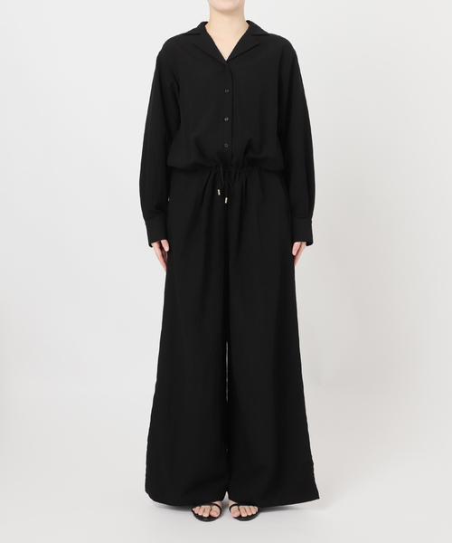 B.C STOCK(ベーセーストック)の「【WEB限定】手洗い可 / ジャンプスーツLS(つなぎ/オールインワン・レディース・ブラック/ベージュ・FREE)」の21枚目の写真