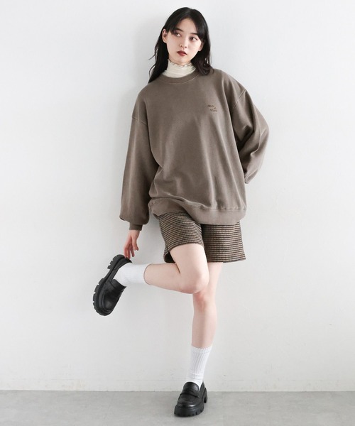 RAGEBLUE(レイジブルー)の「ロゴ刺繍ピグメント裏毛プルオーバー(スウェット・レディース・ブラウン/イエロー/レッド・FREE)」の7枚目の写真