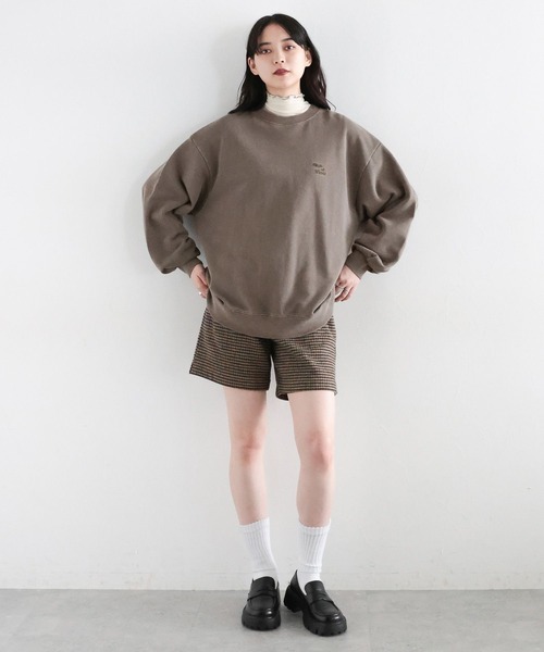 RAGEBLUE(レイジブルー)の「ロゴ刺繍ピグメント裏毛プルオーバー(スウェット・レディース・ブラウン/イエロー/レッド・FREE)」の8枚目の写真