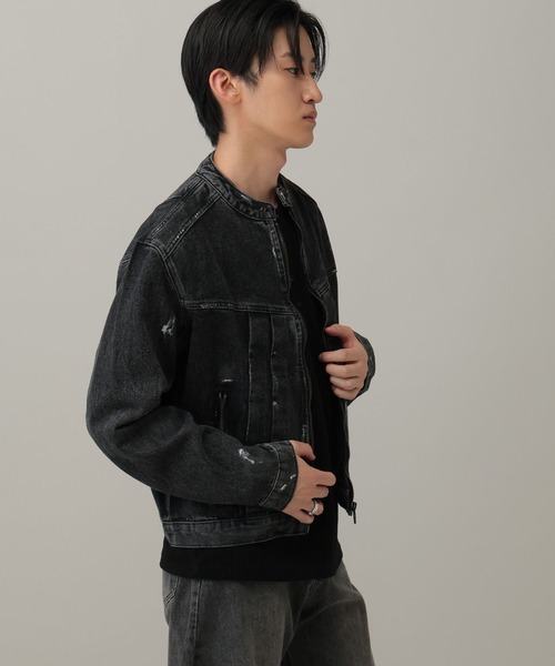 セール】LAND MUSEUM／プリーツカットデニムジャケット（デニム