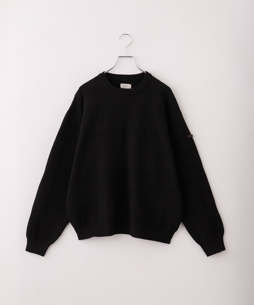 ジオメトリック クルーネックニット アーガイル / ボーダー【THE CRAFT