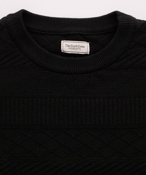 ジオメトリック クルーネックニット アーガイル / ボーダー【THE CRAFT