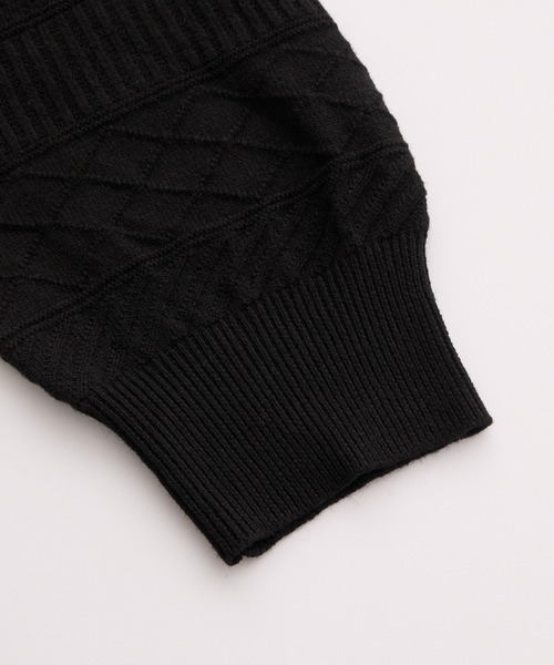 ジオメトリック クルーネックニット アーガイル / ボーダー【THE CRAFT