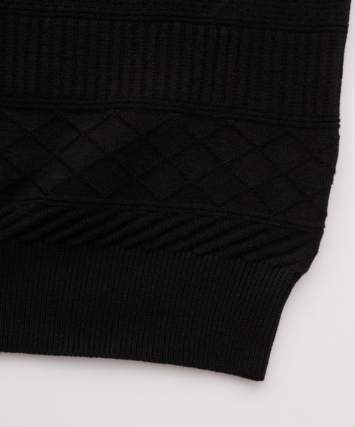 ジオメトリック クルーネックニット アーガイル / ボーダー【THE CRAFT