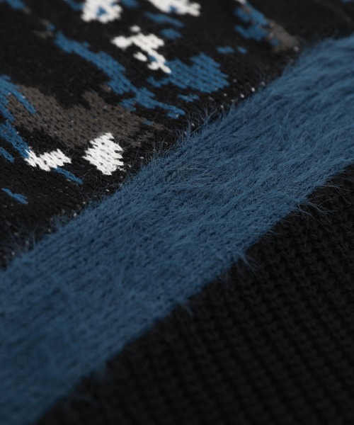 kOhAKU（コハク）の「『アート柄切替ポロニット』（ニット/セーター・レディース・ブラック・FREE）」の22枚目の写真