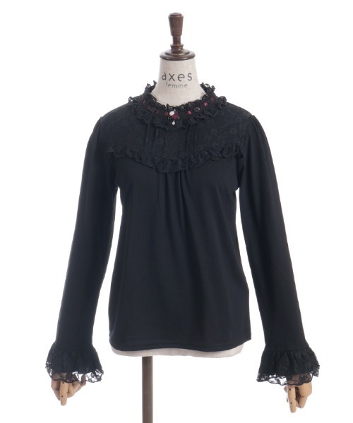 axes femme(アクシーズファム)の「HOT femme(ホットファム)ローズインナー(Tシャツ/カットソー・レディース・ラベンダー/ホワイト/ブラック/ピンク・FREE)」の16枚目の写真
