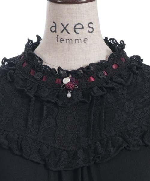 axes femme(アクシーズファム)の「HOT femme(ホットファム)ローズインナー(Tシャツ/カットソー・レディース・ラベンダー/ホワイト/ブラック/ピンク・FREE)」の21枚目の写真
