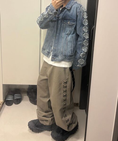 WKNDRS（ウィーキャンドース）の「ストライプTシャツ（ブラック）（Tシャツ/カットソー・レディース・その他・LARGE/X-LARGE/SMALL/MEDIUM）」の12枚目の写真
