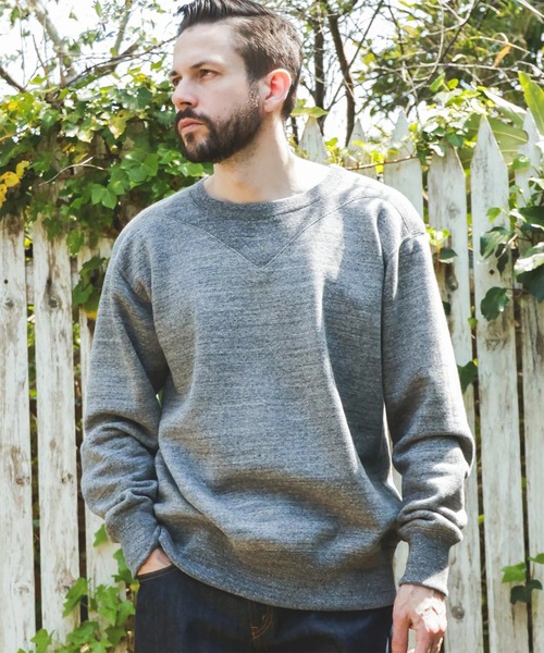 MR.OLIVE(ミスターオリーブ)の「【MR.OLIVE/ミスターオリーブ】FRENCH TERRY RAFFY COTTON /GUSSET YOKE SHIRT(スウェット・メンズ・オフホワイト/グレー・M/L)」の5枚目の写真