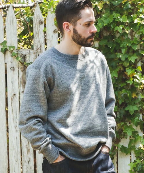 MR.OLIVE(ミスターオリーブ)の「【MR.OLIVE/ミスターオリーブ】FRENCH TERRY RAFFY COTTON /GUSSET YOKE SHIRT(スウェット・メンズ・オフホワイト/グレー・M/L)」の7枚目の写真