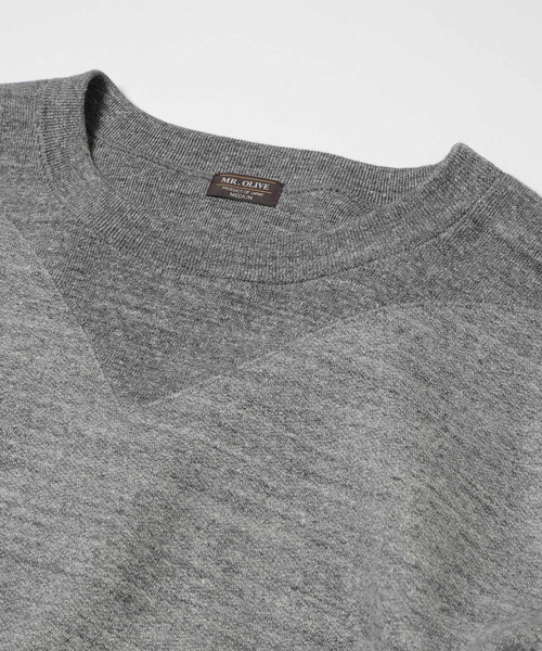 MR.OLIVE(ミスターオリーブ)の「【MR.OLIVE/ミスターオリーブ】FRENCH TERRY RAFFY COTTON /GUSSET YOKE SHIRT(スウェット・メンズ・オフホワイト/グレー・M/L)」の12枚目の写真