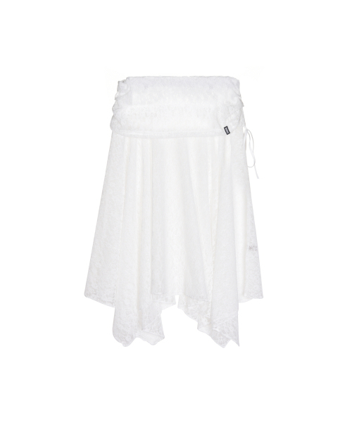 NICK&NICOLE（ニックアンドニコール）の「LACE SHIRRING FLARE MIDI SKIRT_IVORY（スカート・レディース・その他・FREE）」の5枚目の写真