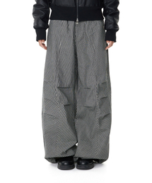 2-Lined Eyelet Washed Denim Pants (Black)（デニムパンツ）｜AAKAM