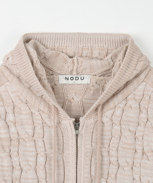 NODU（ノードユー）の「ミックスケーブルニットフードジップアップ[ベージュ]（パーカー・メンズ・その他・MEDIUM/LARGE）」の8枚目の写真
