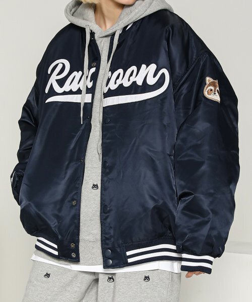 TAKEASY(テイクイージー)の「ラクベースボールオーバージャケット(ネイビー)(スタジャン・メンズ・その他・SMALL/MEDIUM/LARGE)」の1枚目の写真