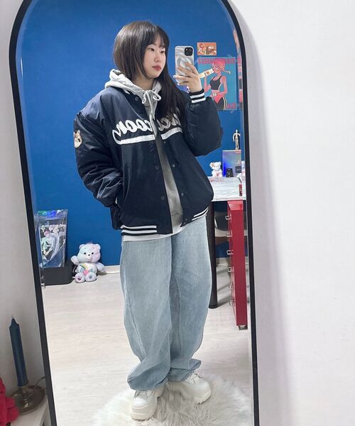 TAKEASY(テイクイージー)の「ラクベースボールオーバージャケット(ネイビー)(スタジャン・メンズ・その他・SMALL/MEDIUM/LARGE)」の10枚目の写真