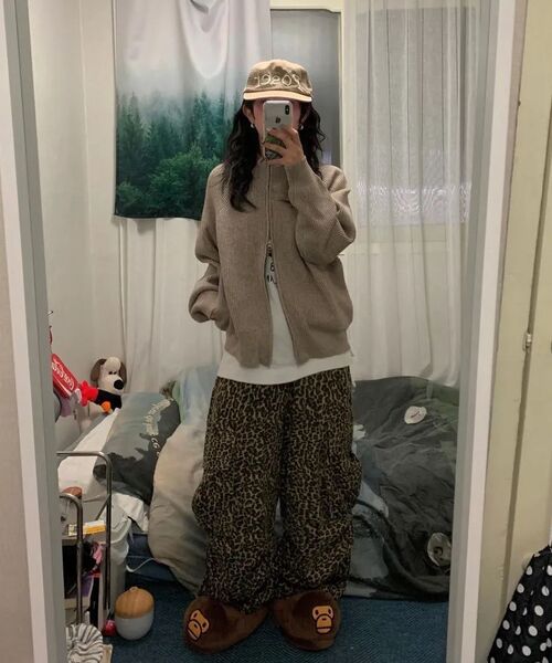 XERO（ゼロ）の「ハーフジップクロップカーディガン [ベージュ]（カーディガン/ボレロ・レディース・その他・MEDIUM/LARGE）」の2枚目の写真