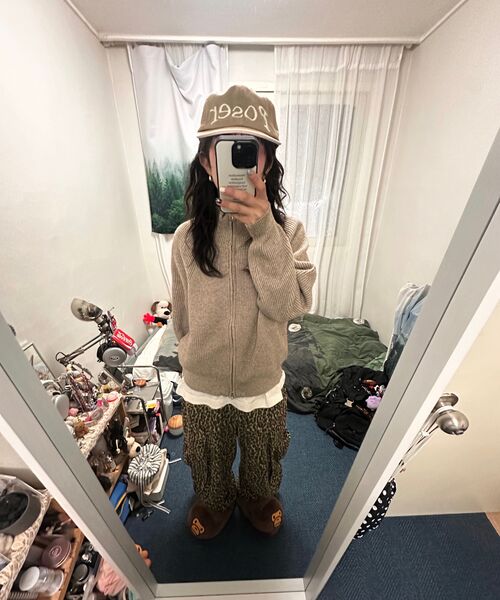 XERO（ゼロ）の「ハーフジップクロップカーディガン [ベージュ]（カーディガン/ボレロ・レディース・その他・MEDIUM/LARGE）」の7枚目の写真