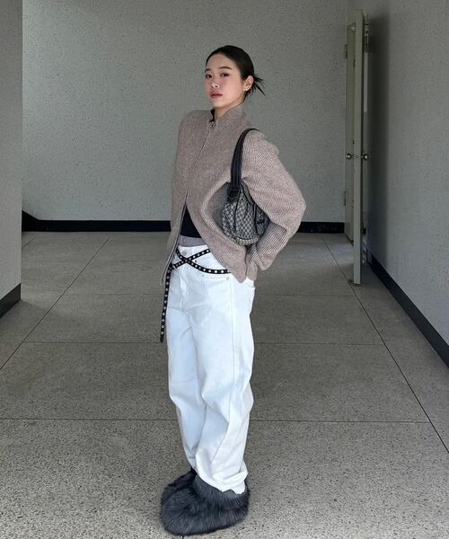 XERO（ゼロ）の「ハーフジップクロップカーディガン [ベージュ]（カーディガン/ボレロ・レディース・その他・MEDIUM/LARGE）」の16枚目の写真