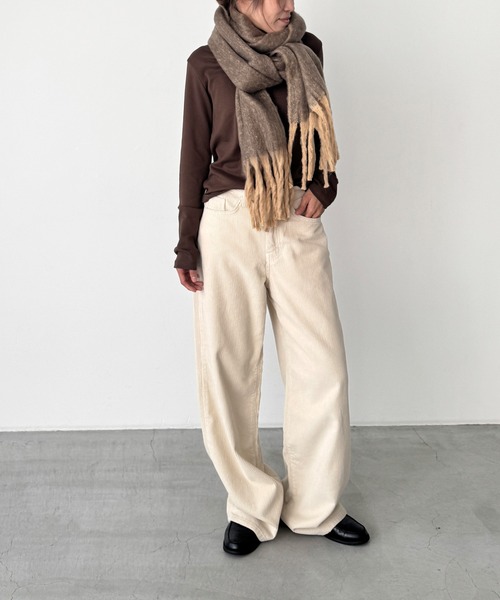 CANAL JEAN(キャナルジーン)の「El mar 起毛スムースベーシックロンT(Tシャツ/カットソー・レディース・アイボリー/ブラック/ヘザーグレー/ブラウン・ONE SIZE)」の14枚目の写真