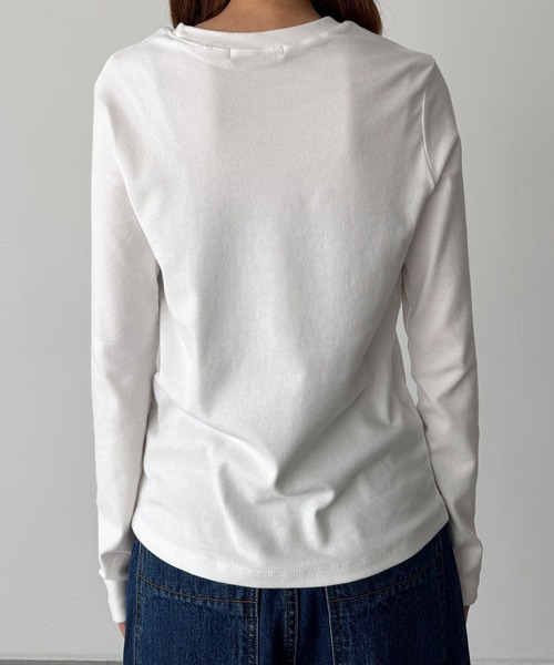 CANAL JEAN(キャナルジーン)の「El mar 起毛スムースベーシックロンT(Tシャツ/カットソー・レディース・アイボリー/ブラック/ヘザーグレー/ブラウン・ONE SIZE)」の17枚目の写真