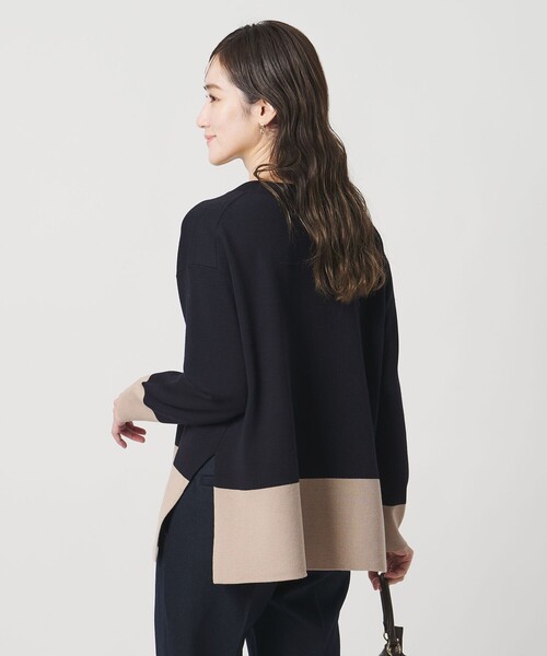 UNITED ARROWS（ユナイテッドアローズ）の「ウールブレンド Vネックニット ‐ウォッシャブル‐（ニット/セーター・レディース・その他7/その他1/モカ・FREE）」の4枚目の写真