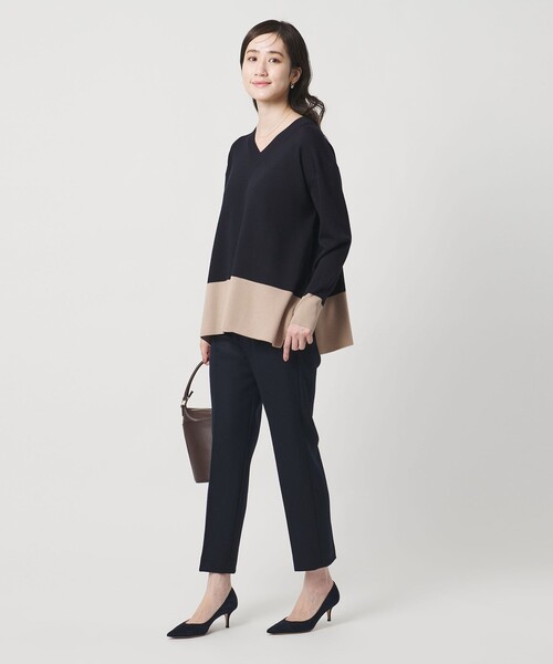 UNITED ARROWS（ユナイテッドアローズ）の「ウールブレンド Vネックニット ‐ウォッシャブル‐（ニット/セーター・レディース・その他7/その他1/モカ・FREE）」の6枚目の写真