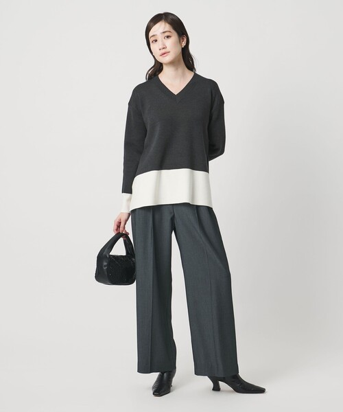 UNITED ARROWS（ユナイテッドアローズ）の「ウールブレンド Vネックニット ‐ウォッシャブル‐（ニット/セーター・レディース・その他7/その他1/モカ・FREE）」の10枚目の写真