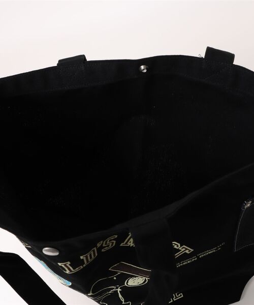 SNOOPY×OLD BETTY'S（スヌーピーカケルオールドベティーズ）の「スヌーピー【SNOOPY】Heavy Canvas Tote Bag (SNOOPY)（トートバッグ・レディース・キャメル/ネイビー/ブラック・FREE）」の13枚目の写真