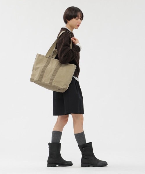 MHL.（エムエイチエル）の「TEMBEA COTTON CANVAS（トートバッグ・レディース・ブラック/オリーブ・FREE）」の8枚目の写真