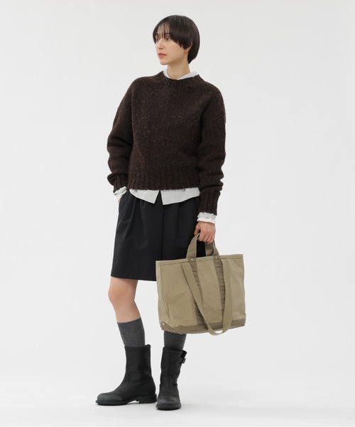 MHL.（エムエイチエル）の「TEMBEA COTTON CANVAS（トートバッグ・レディース・ブラック/オリーブ・FREE）」の9枚目の写真