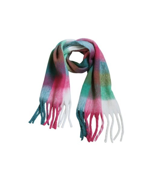 antiqua（アンティカ）の「チェックストール（ストール/ショール・レディース・ブラウン/ピンク・FREE）」の13枚目の写真