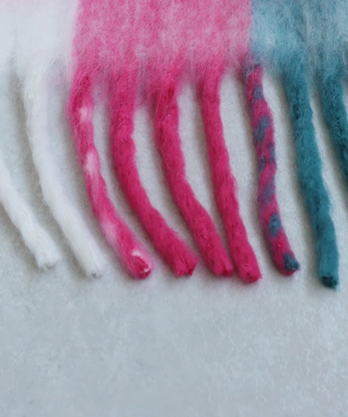 antiqua（アンティカ）の「チェックストール（ストール/ショール・レディース・ブラウン/ピンク・FREE）」の16枚目の写真