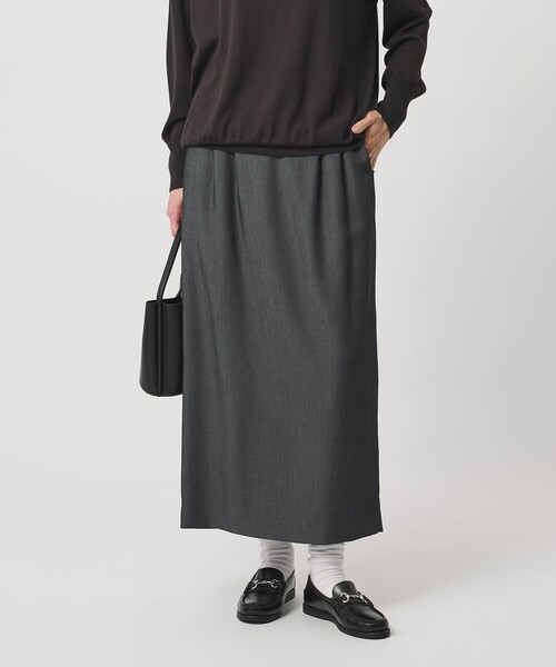 UNITED ARROWS（ユナイテッドアローズ）の「2タック デニムライク ロングスカート ‐ウォッシャブル‐（スカート・レディース・ブラック/ネイビー・38/36）」の21枚目の写真