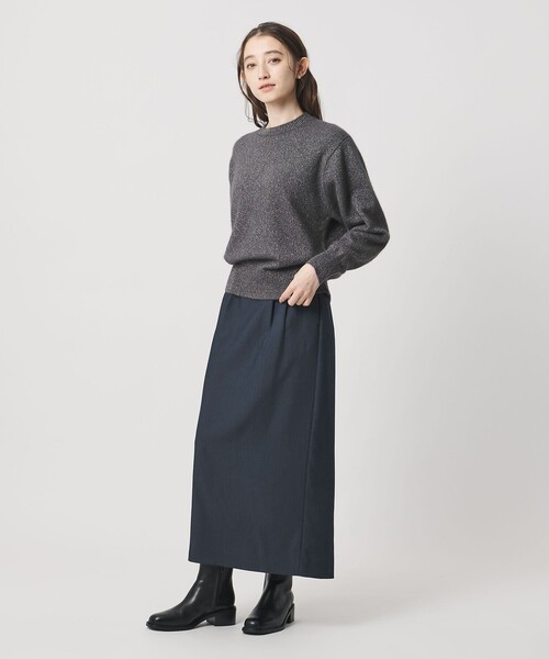 セール】2タック デニムライク ロングスカート ‐ウォッシャブル