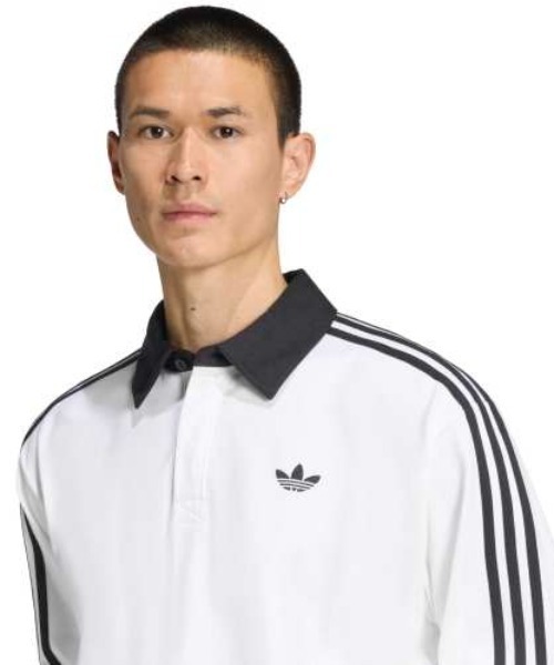 adidas 3-STRIPES RUGBY LONGSLEEVE POLO / アディダス 3 ストライプ