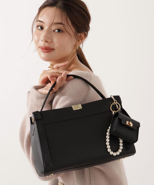 EDIT COLOGNE（エディットコロン）の「サイドリボンバッグ（ショルダーバッグ・レディース・ベージュ/ブルー/ブラック・ﾌﾘ-）」の12枚目の写真