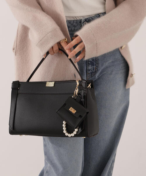 EDIT COLOGNE（エディットコロン）の「サイドリボンバッグ（ショルダーバッグ・レディース・ベージュ/ブルー/ブラック・ﾌﾘ-）」の13枚目の写真