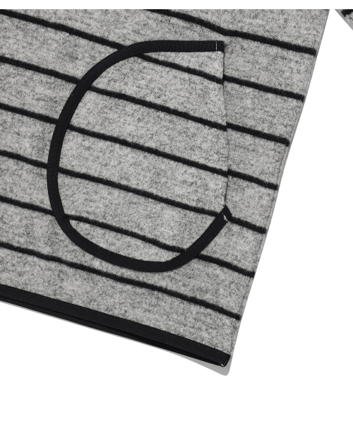 NICE GHOST CLUB（ナイスゴーストクラブ）の「STRIPE SLEEVELESS HOODIE_GREY(NG2FFFM401A)（パーカー・レディース・グレー・SMALL/MEDIUM）」の4枚目の写真