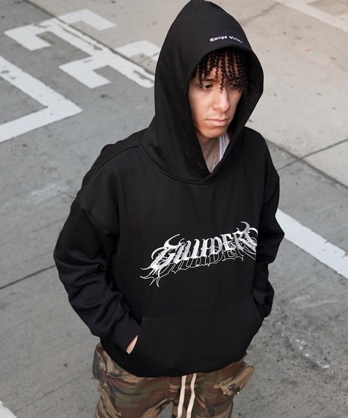 GUIDER（ガイダー）の「【GUIDER】スクリプト フーディー / Script Hoodie（パーカー・メンズ・ブラック/ネイビー/ライトグレー/ブラウン・FREE）」の9枚目の写真