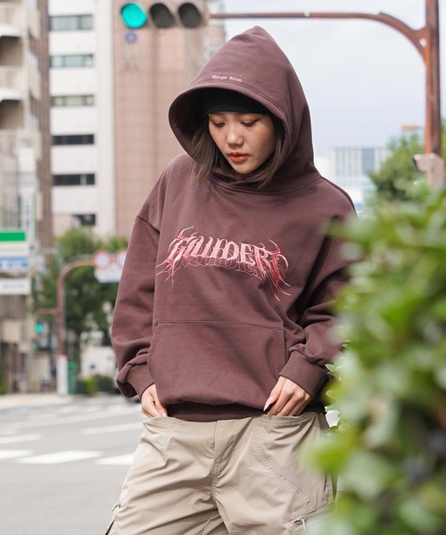 GUIDER（ガイダー）の「【GUIDER】スクリプト フーディー / Script Hoodie（パーカー・メンズ・ブラック/ネイビー/ライトグレー/ブラウン・FREE）」の21枚目の写真