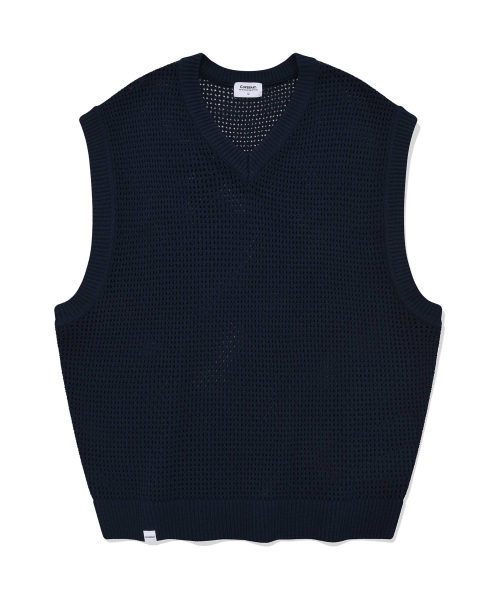 COVERNAT(カバーナット)の「クロシェニットベストネイビー(ベスト・レディース・その他・X-LARGE/XX-LARGE/SMALL/MEDIUM/LARGE)」の1枚目の写真