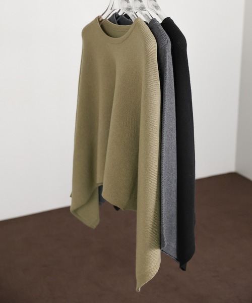 select MOCA Et(セレクトモカエト)の「【Et】Dolman Sleeve Short Rib Knit(ニット/セーター・レディース・ベージュ/チャコール/ブラック・FREE)」の13枚目の写真