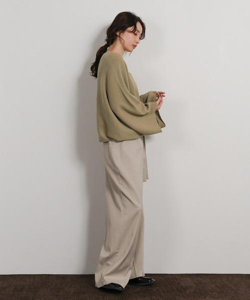 select MOCA Et(セレクトモカエト)の「【Et】Dolman Sleeve Short Rib Knit(ニット/セーター・レディース・ベージュ/チャコール/ブラック・FREE)」の12枚目の写真