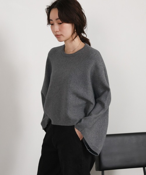 新品♡ Na.e 【EVER SERIES】Crew Neck Knit モカ na.e 【EVER SERIES】Crew Neck Knit