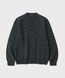 SHAGGY DOG REVERSE SEAM CARDIGAN (CHARCOAL)