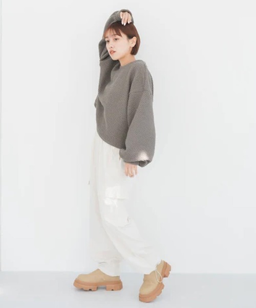merrylatte(メリーラテ)の「ニュアンスカラーカーゴパンツ【IROHANI】(カーゴパンツ・レディース・グレー/アイボリー・FREE)」の18枚目の写真
